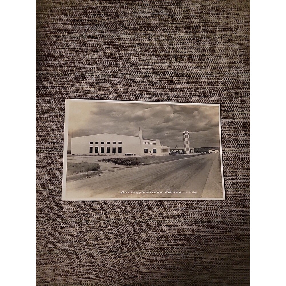 RPPC Billings Montana Airport Water Tower Cars Road Unused